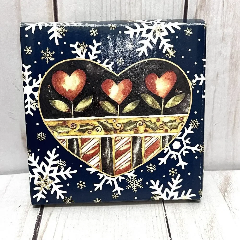 Lang Ornaments #6 Holly Hearts Karen Hilliard Good Americana Heart With Box